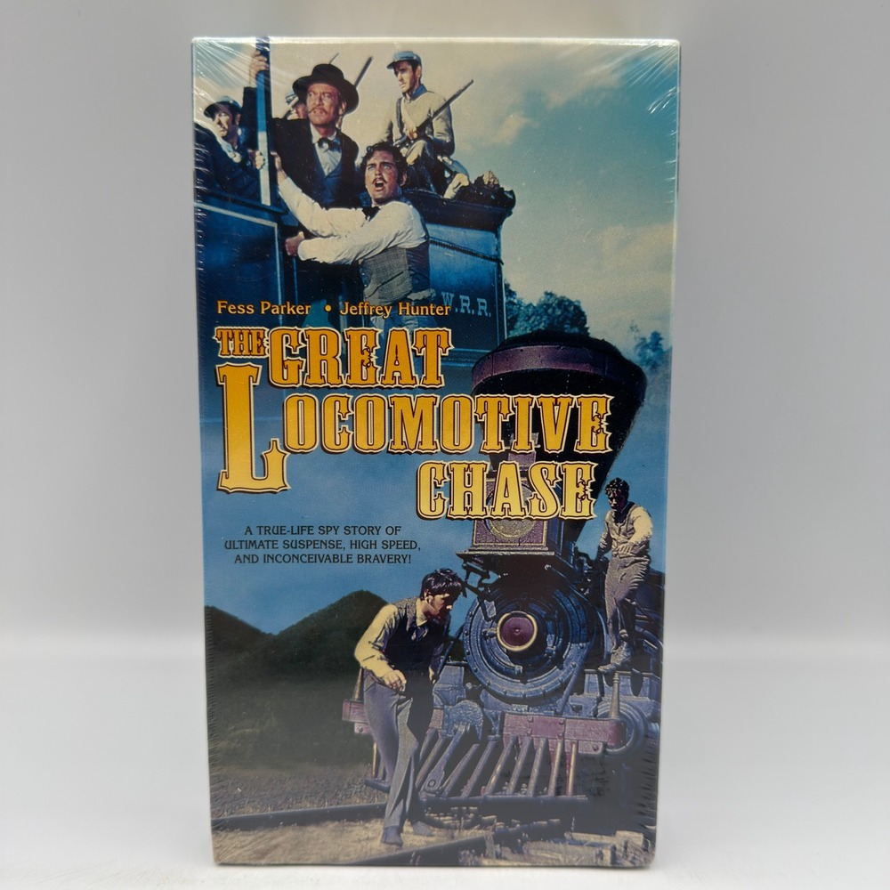 The Great Locomotive Chase VHS Fess Parker Jeffrey Hunter Anchor Bay NEW Sealed